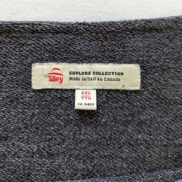 Tilley dark blue color block thick sweater women's XXL - Picture 3 of 8